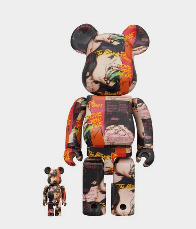 Medicom BE@RBRICK x Andy Warhol x Rolling Stones 100% 400%